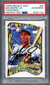 Ken Griffey Jr. Auto Topps Project 2020 Beck Card "HOF 16" #1/1 PSA 52451120 2025 Newest Cheap Online