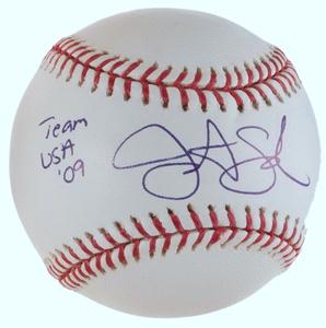 JUSTIN SMOAK SIGNED "TEAM USA 09" SELIG BASEBALL TORONTO BLUE JAYS RANGERS AUTO With Paypal For Sale