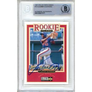 Vladimir Guerrero Montreal Expos Signed 1997 Collectors Choice Card Beckett Auth Auto Slab Perfect Cheap Pice