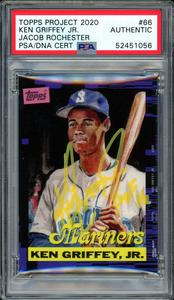 Ken Griffey Jr. Auto Topps Project 2020 Rochester Card "HOF 16" 1/1 PSA 52451056 Cheap Best Place