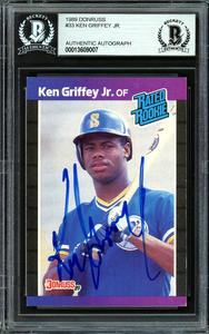 Ken Griffey Jr. Autographed 1989 Donruss RC Mariners Vintage Beckett 13609007 Outlet Extremely