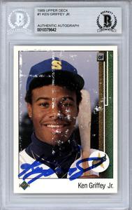 Ken Griffey Jr. Autographed 1989 Upper Deck Rookie Card Bosley Beckett 10379642 Reliable Online