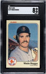 Wade Boggs 1983 Fleer Rookie Card (RC) #179- SGC Graded 8 NM-MT (Boston Red Sox) Explore Online