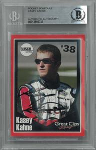 Kasey Kahne signed NASCAR Great Clips Busch Series Pocket Schedule #38- BAS Clearance Online Amazon
