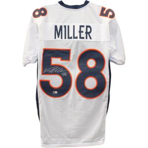 Von Miller Autographed/Signed Pro Style XL White Jersey Beckett 48680 Get Authentic Cheap Pice