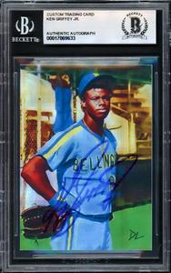 Ken Griffey Jr. Autographed 2016 David Lee Art Card Bellingham 1/1 Beckett Many Kinds Of Cheap Online