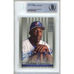 Vladimir Guerrero Montreal Expos Signed 1997 Studio Rookie Card Beckett Auth Auto Slab With Paypal Sale Online