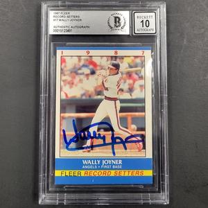 Wally Joyner autograph signed 1987 Fleer Record Setters #17 Card BAS BGS 10 auto Cheap Sale Wiki