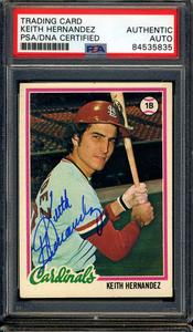 Keith Hernandez PSA DNA Cert Signed 1978 Topps Autograph Cheap 2025 Newest
