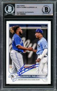 VLADIMIR GUERRERO JR. AUTOGRAPHED 2022 TOPPS CARD #329 BLUE JAYS BECKETT 219388 Cheap Sale Buy