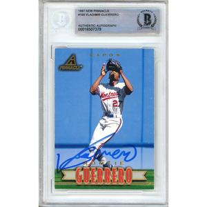 Vladimir Guerrero Montreal Expos Signed 1997 New Pinnacle Card Beckett Auth Auto Slab Clearance Amazing Pice