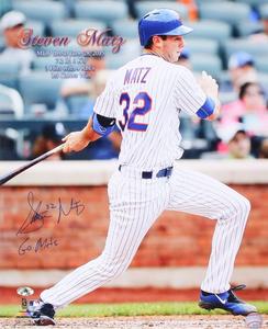 STEVEN MATZ SIGNED "GO METS" 2015 DEBUT 7.2 IP 6 K's 3 HITS 4 RBI 1st WIN PHOTO Outlet Cheap Pice