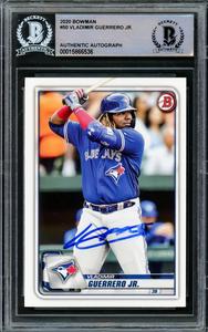 Vladimir Guerrero Jr. Autographed 2020 Bowman Card Blue Jays (Smudged) Beckett Online Online For Sale