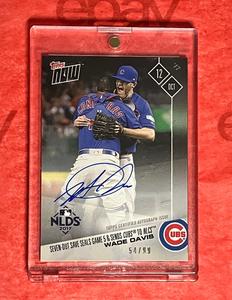 WADE DAVIS SIGNED NLCS SEVEN-OUT SAVE SEALS GAME 5 TOPPS NOW CUBS AUTO CARD 753A Low Shipping Fee Online