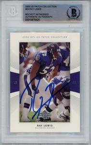Ray Lewis Signed 2003 UD Patch Collection #63 Trading Card Beckett Slab 43361 Free Shipping Cheap Online