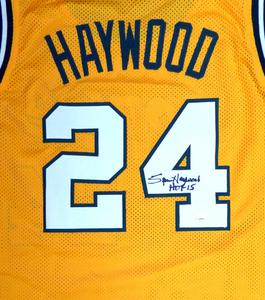 SEATTLE SONICS SPENCER HAYWOOD AUTOGRAPHED GOLD JERSEY "HOF 15" MCS HOLO 104223 Cheap Pice Discount Authentic
