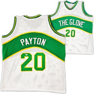 SEATTLE SUPERSONICS GARY PAYTON AUTOGRAPHED WHITE JERSEY "THE GLOVE" JSA 215727 Cheap Sale Reliable