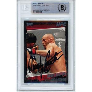 Randy Couture UFC Signed 2010 Topps MMA Trading Card Beckett Authentic Auto Slab Outlet Big Discount