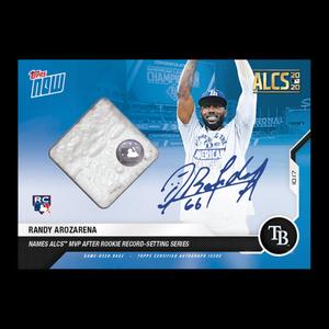 RANDY AROZARENA SIGNED TOPPS NOW ALCS MVP GAME USED BASE RELIC AUTO CARD #435A Outlet Brand New Unisex
