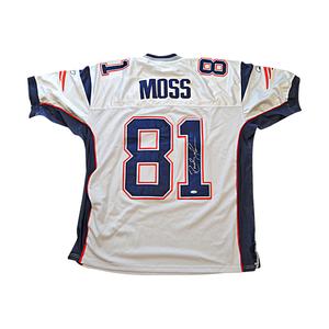 Randy Moss New England Patriots Autographed Signed Authentic White Jersey Size: 50 (Steiner COA) How Much For Sale