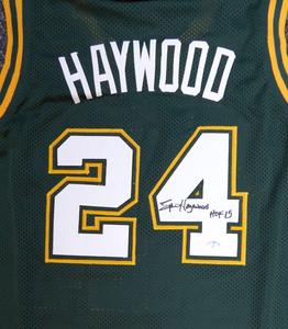 SEATTLE SONICS SPENCER HAYWOOD AUTOGRAPHED GREEN JERSEY "HOF 15" MCS HOLO 104224 Free Shipping Outlet