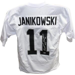 Sebastian Janikowski Autographed/Signed Pro Style Jersey White Beckett 42557 Outlet Clearance