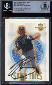 Randy Johnson Beckett BAS Signed 2001 Upper Deck MVP Super Tools Autograph Buy Cheap Largest Supplier
