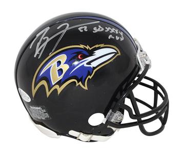 Ray Lewis Autographed Baltimore Ravens Mini Helmet SB XXXV MVP BAS 31466 Cheap Sale Amazing Pice