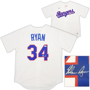 RANGERS NOLAN RYAN AUTOGRAPHED WHITE NIKE JERSEY L BECKETT QR 211253 Get To Buy For Sale
