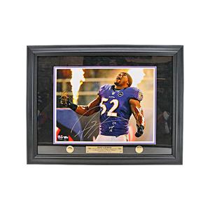 Ray Lewis Baltimore Ravens Autographed Signed Inscribed Framed 16x20 Photo Mint LE #2/52 (Fanatics Auth) 100% Authentic For Sale