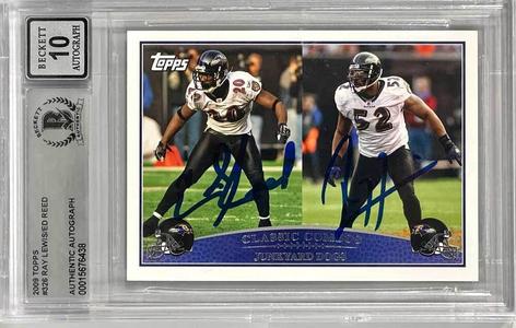 Ray Lewis & Ed Reed Signed 2009 Topps #236 Slabbed Beckett 39856 Discount Largest Supplier