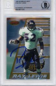 Ray Lewis Autographed 1996 Bowmans Best #164  Slabbed BAS 39924 New Online