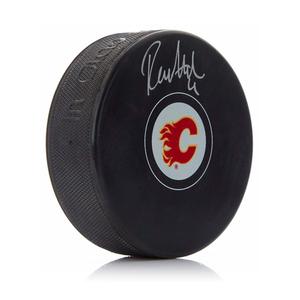 Rasmus Andersson Autographed Calgary Flames Hockey Puck Manchester For Sale
