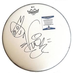 Rapper Vanilla Ice Signed Drumhead with Teenage Mutant Ninja Turtles Artwork Sketch, Proof, Beckett Cheap Buy