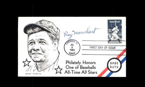 Ray Morehart JSA Signed FDC 1983 First Day Cover Cache Babe Ruth Autograph Free Shipping Release Dates