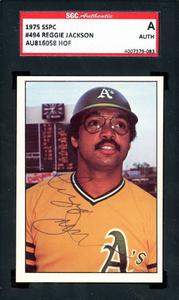 Reggie Jackson SGC Coa Vintage Signed 1975 SSPC Autograph Cheap Pice