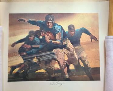 Red Grange PSA DNA Autograph 20x25 1975 Sports Illustrated Living Legends Litho Low Pice