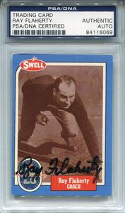 Ray Flaherty Autographed 1988 Swell Card (PSA) Clearance Amazing Pice