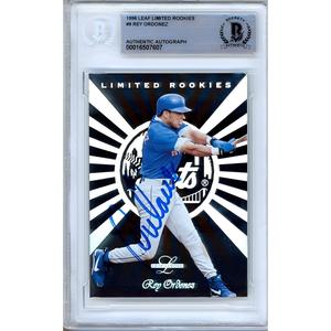 Rey Ordonez New York Mets Signed 1996 Leaf Limited Rookies Card Beckett Auth Auto Slab Online Cheap Pice