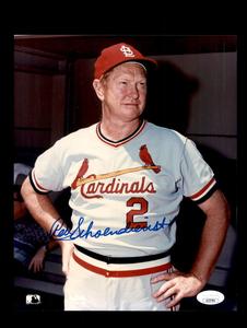 Red Schoendienst JSA Coa Signed  8x10 Photo Autograph Cardinals For Nice For Sale
