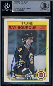Ray Bourque Beckett BAS Signed 1982-83 O-Pee-Chee Autograph Discount Best Sale