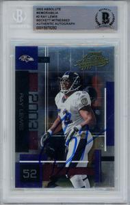 Ray Lewis Signed 2003 Absolute Memorabilia #2 Trading Card Beckett Slab 43370 Shop Sale Online
