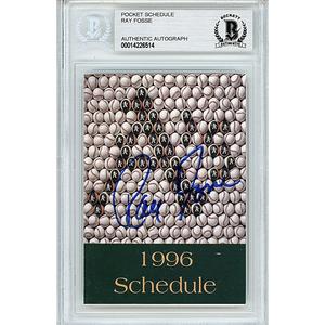 Ray Fosse Oakland Athletics Signed 1996 Baseball Season Pocket Schedule BAS Auth Auto Discount Fashion Style