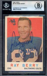Raymond Berry Beckett BAS Signed 1959 Topps Autograph Limited Edition