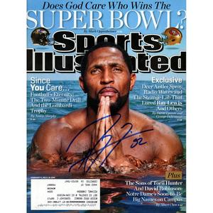 Ray Lewis Autographed Baltimore Ravens Sports Illustrated 2/4/13 Beckett 47674 Sale High Quality