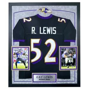 Ray Lewis Autographed Baltimore Ravens Jersey Framed BAS Signed Memorabilia Discount Best Place