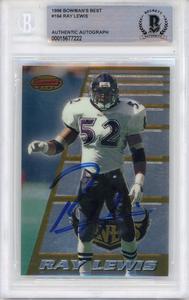 Ray Lewis Autographed 1996 Bowmans Best #164  Slabbed BAS 39888 Cheap Sale Ebay