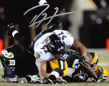 Ray Lewis Autographed/Signed Baltimore Ravens 8x10 Photo Beckett 43681 Free Shipping For Nice