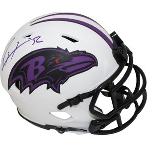 Ray Lewis Autographed/Signed Baltimore Ravens Lunar Mini Helmet Beckett 46941 Outlet New