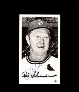 Red Schoendienst JSA Signed  4x5 Team Issued Photo Autograph 1 St Louis Cardinal Buy Cheap Buy